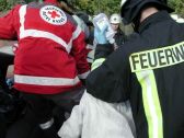 Helferübung - Bereitschaften - Sanitätsdienst - Journalistencamp Szenario "Brandanschlag auf ein Jugendheim"